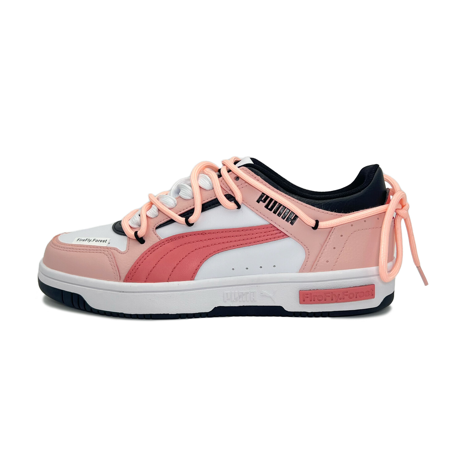 

Кроссовки Puma REBOUND Series Skateboarding Shoes Unisex Low-top White/pink/black, розовый