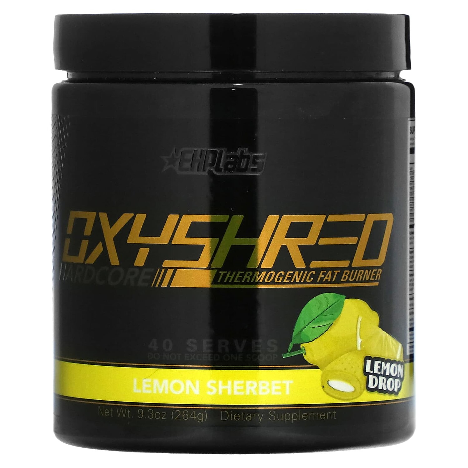 

OxyShred, Hardcore Thermogenic Fat Burner, лимонный щербет, 264 г (9,3 унции), EHPlabs