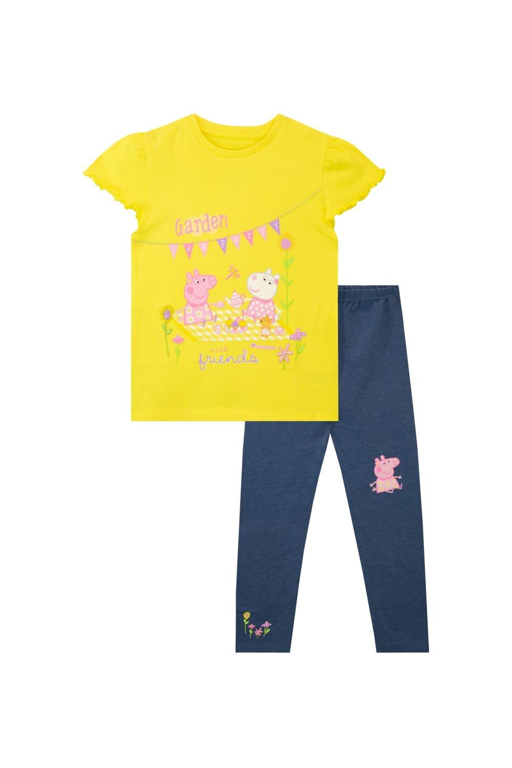 Комплект из футболки и леггинсов Garden And Friends Peppa Pig, желтый цена и фото