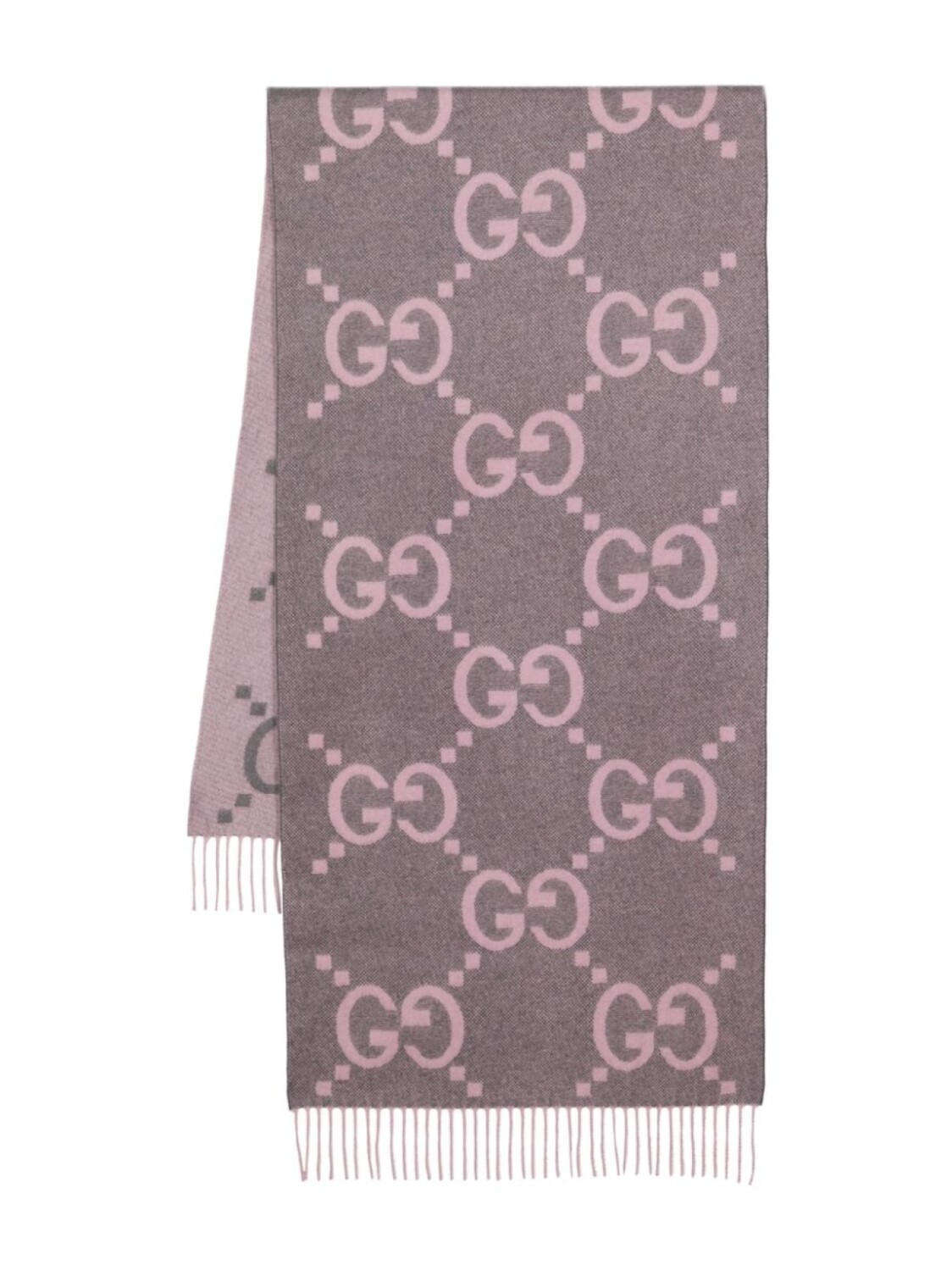 

Gucci кашемировый шарф с узором GG, розовый