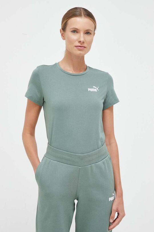 

Хлопковая футболка Puma, зеленый
