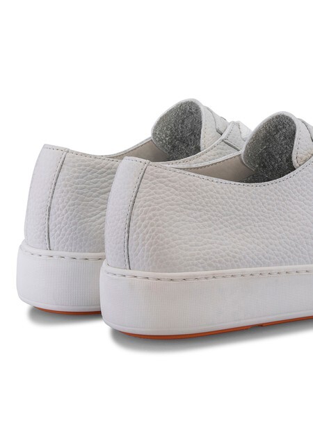 

Кроссовки из мятой кожи Santoni, белый