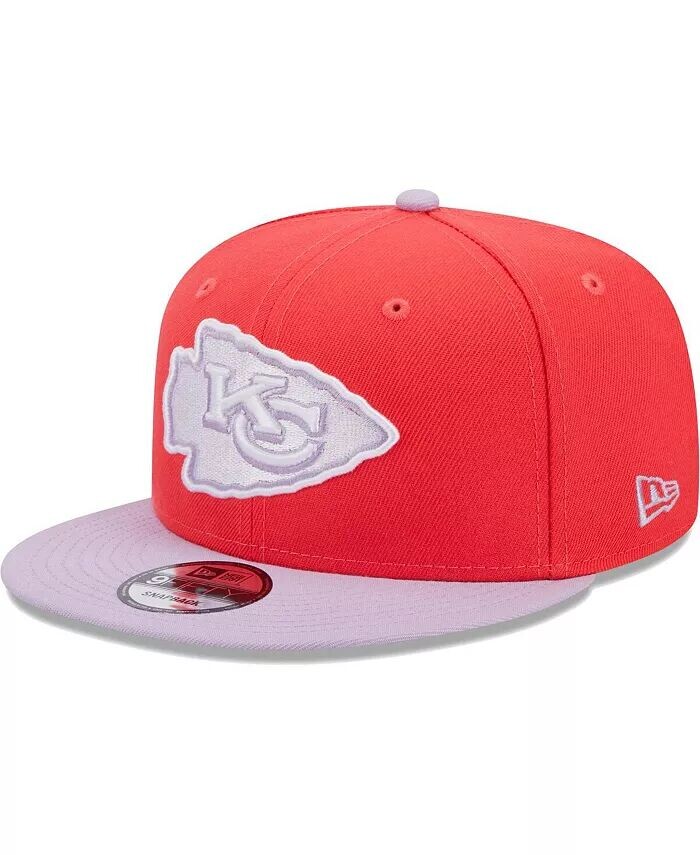 

Мужская красно-лавандовая двухцветная кепка Kansas City Chiefs Snapback 9FIFTY Snapback New Era, красный