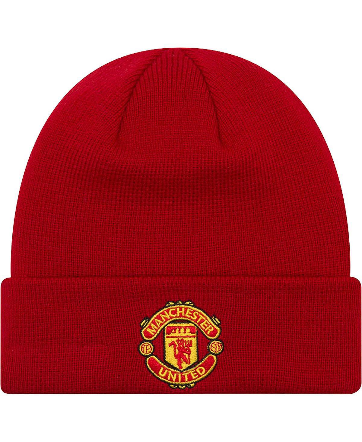Красная вязаная шапка с манжетами для юношей Manchester United Essential New Era