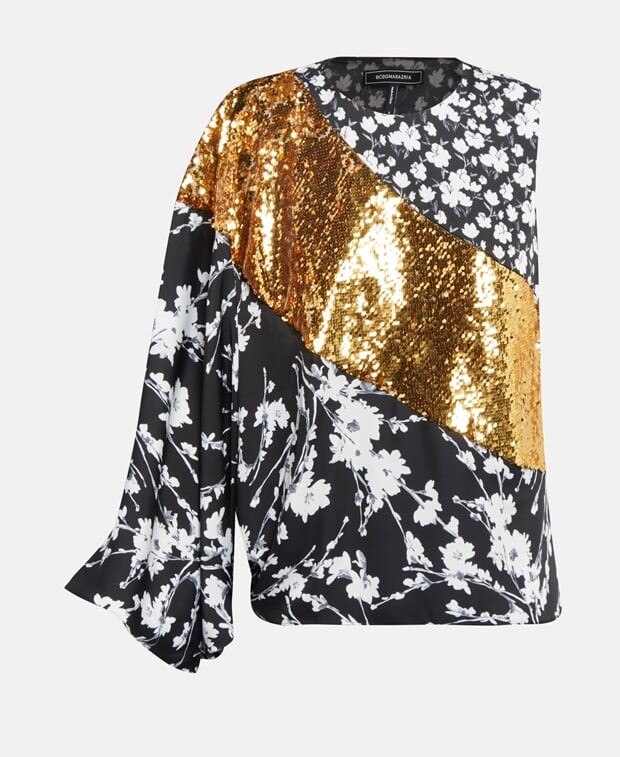

Топ на одно плечо bcbgmaxazria, золотой