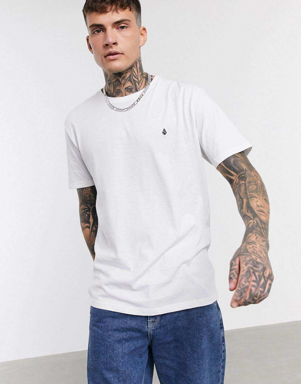 

Белая футболка с маленьким логотипом Volcom Stone Blanks, Белый