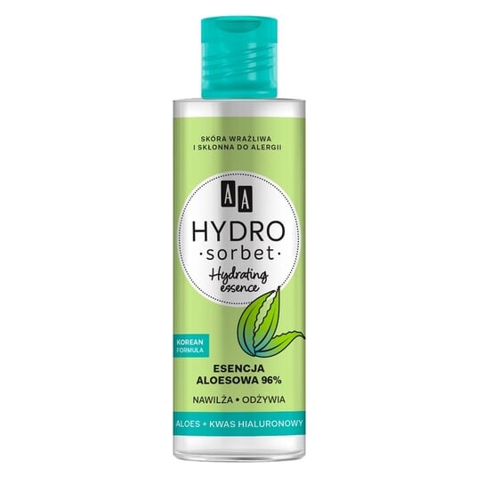 

Эссенция алоэ 96%, 100 мл AA, Hydro Sorbet Korean Formula Hydrating Essence