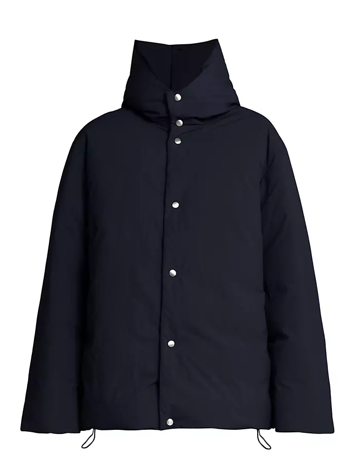 

Пуховик с капюшоном Jil Sander, синий