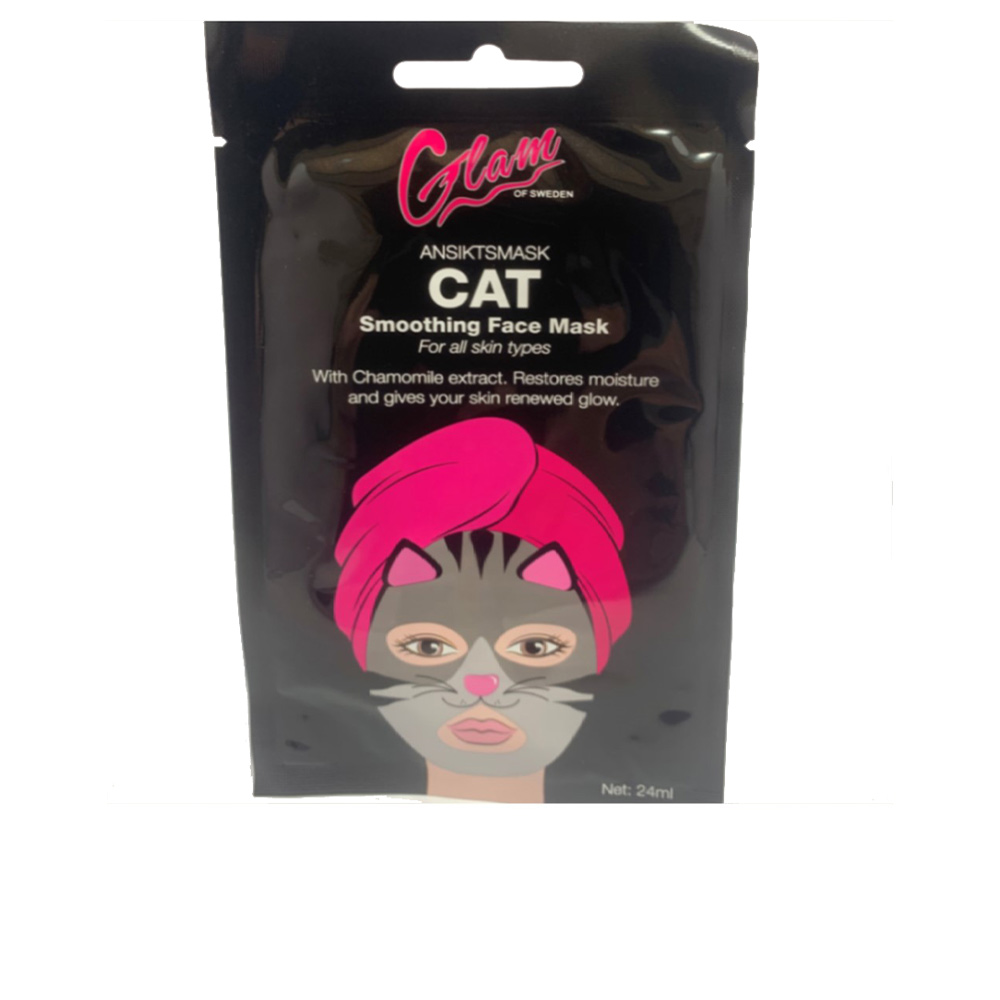 Маска для лица Mask #cat Glam of sweden, 24 мл тканевая маска для лица с экстрактом ромашки увлажняющая