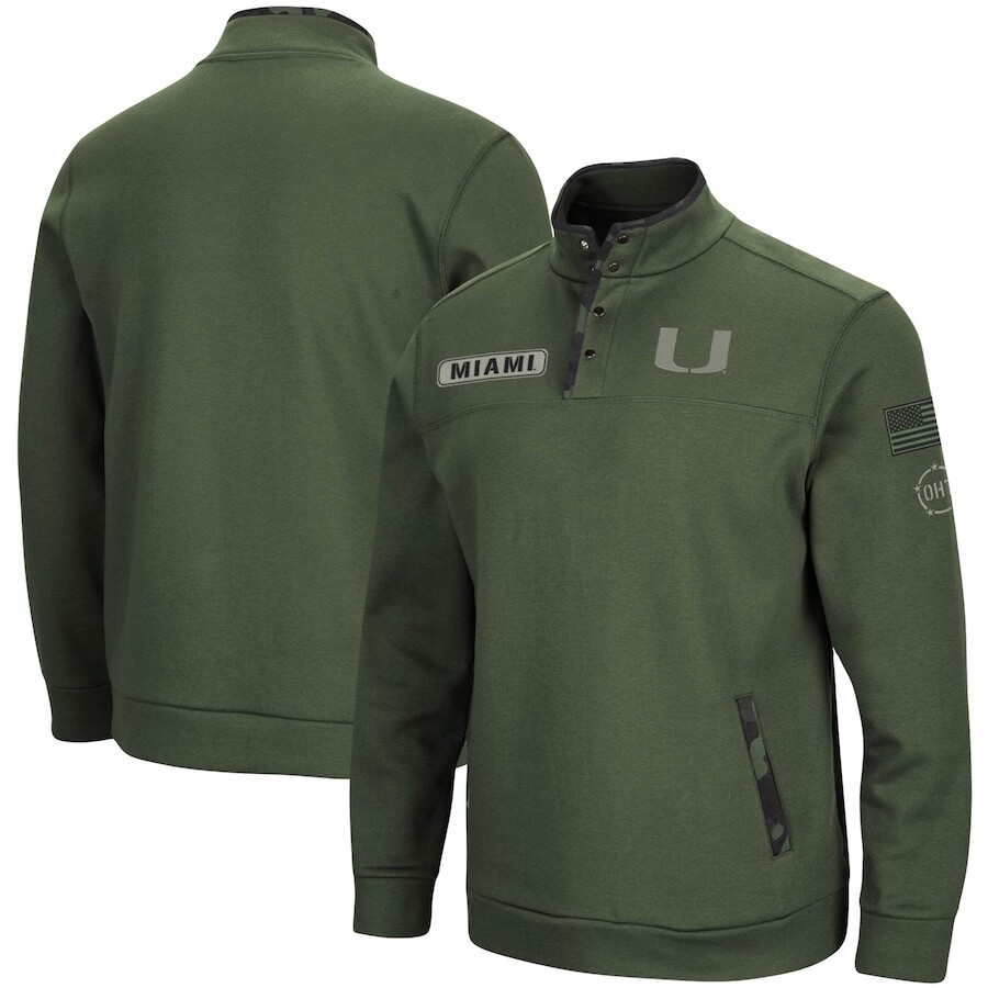 

Куртка Colosseum Miami Hurricanes, оливковый