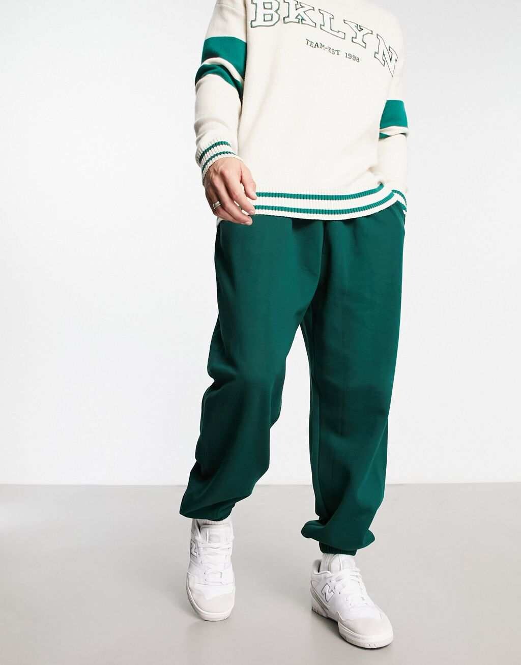 

Темно-зеленые джоггеры большого размера ASOS DESIGN