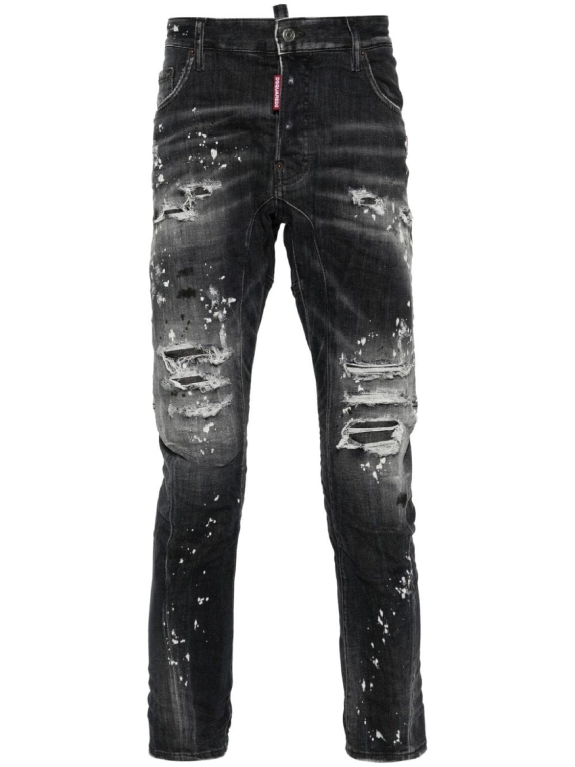 

Dsquared2 джинсы с эффектом потертости и логотипом, черный