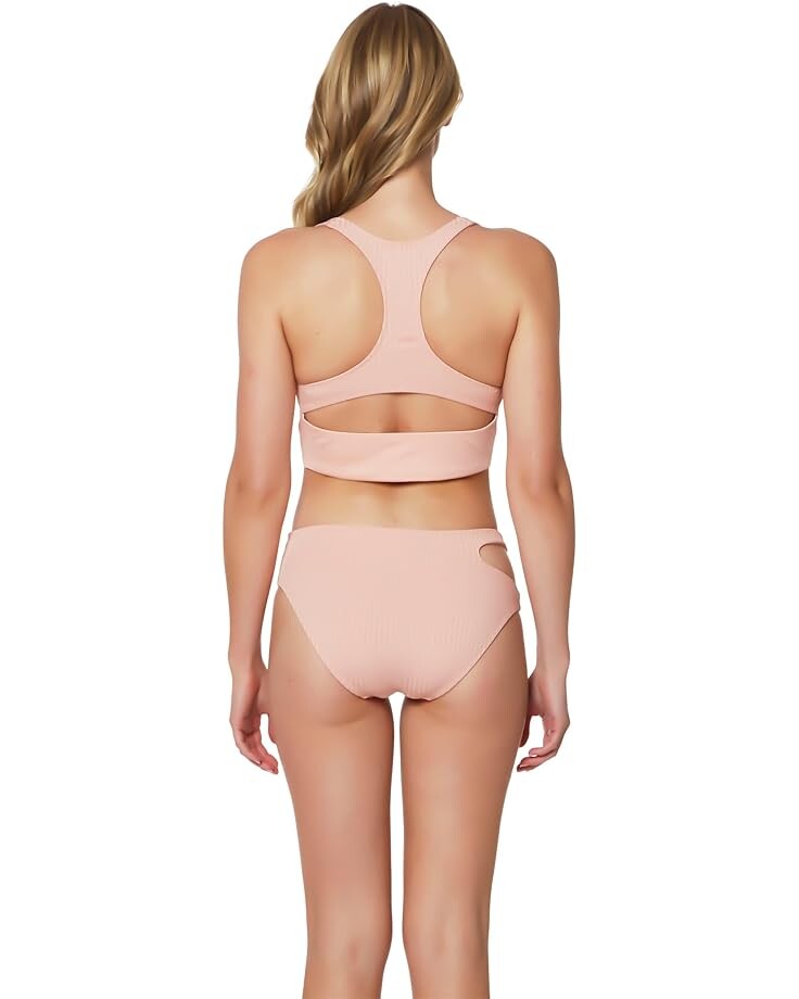 

Низ бикини Sanctuary Refresh Rib Banded Midster Bikini Bottoms, цвет Rose Smoke