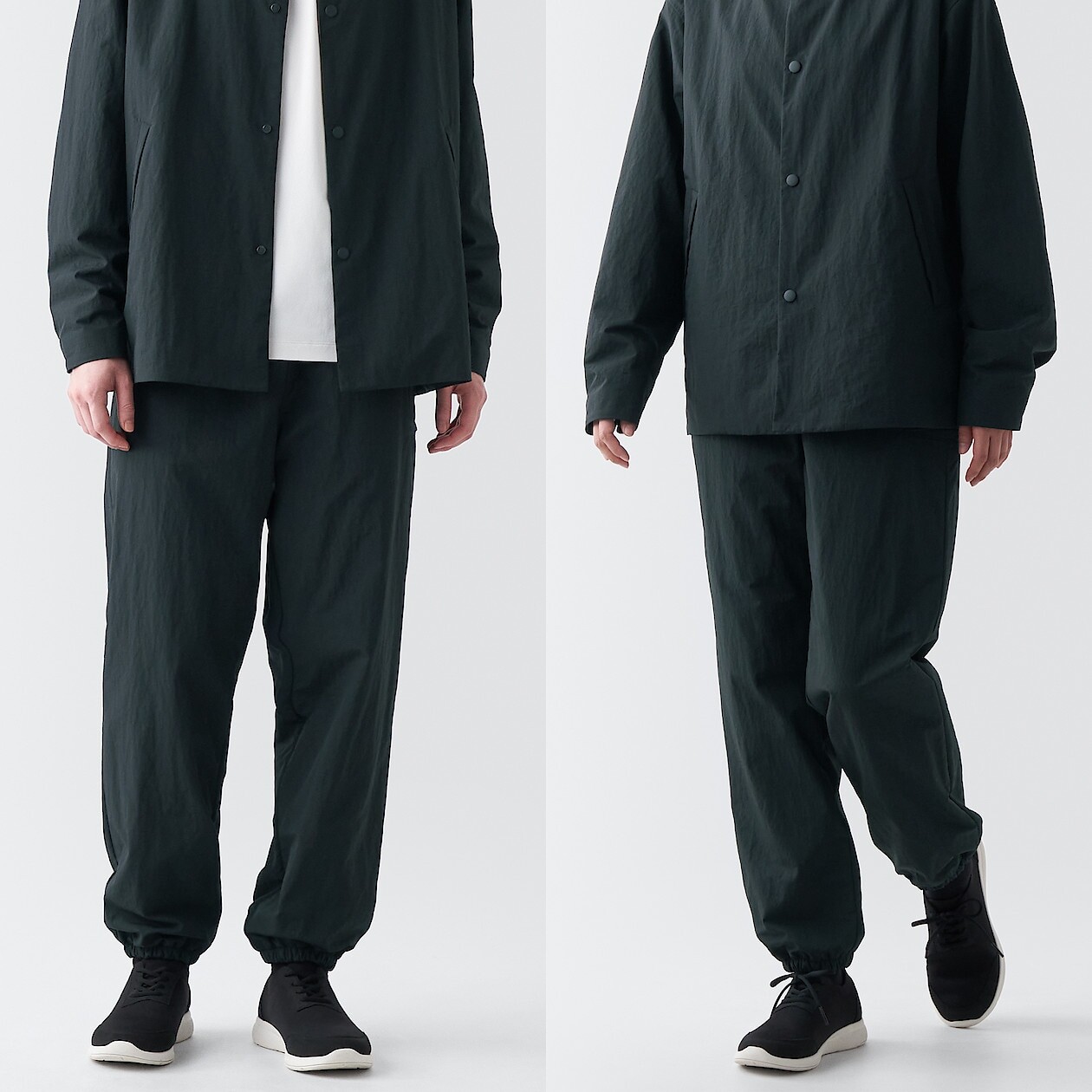 

Водоотталкивающие термоветряные брюки MUJI, черный