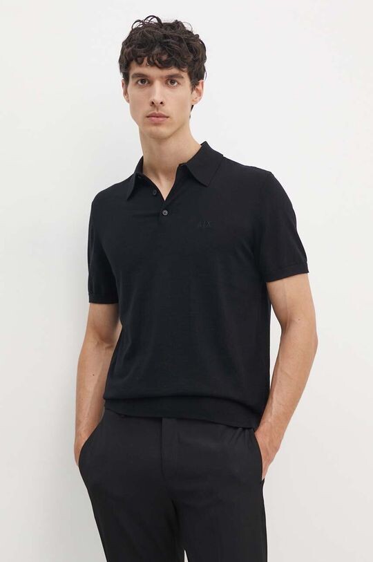 

Хлопковое поло Armani Exchange, черный
