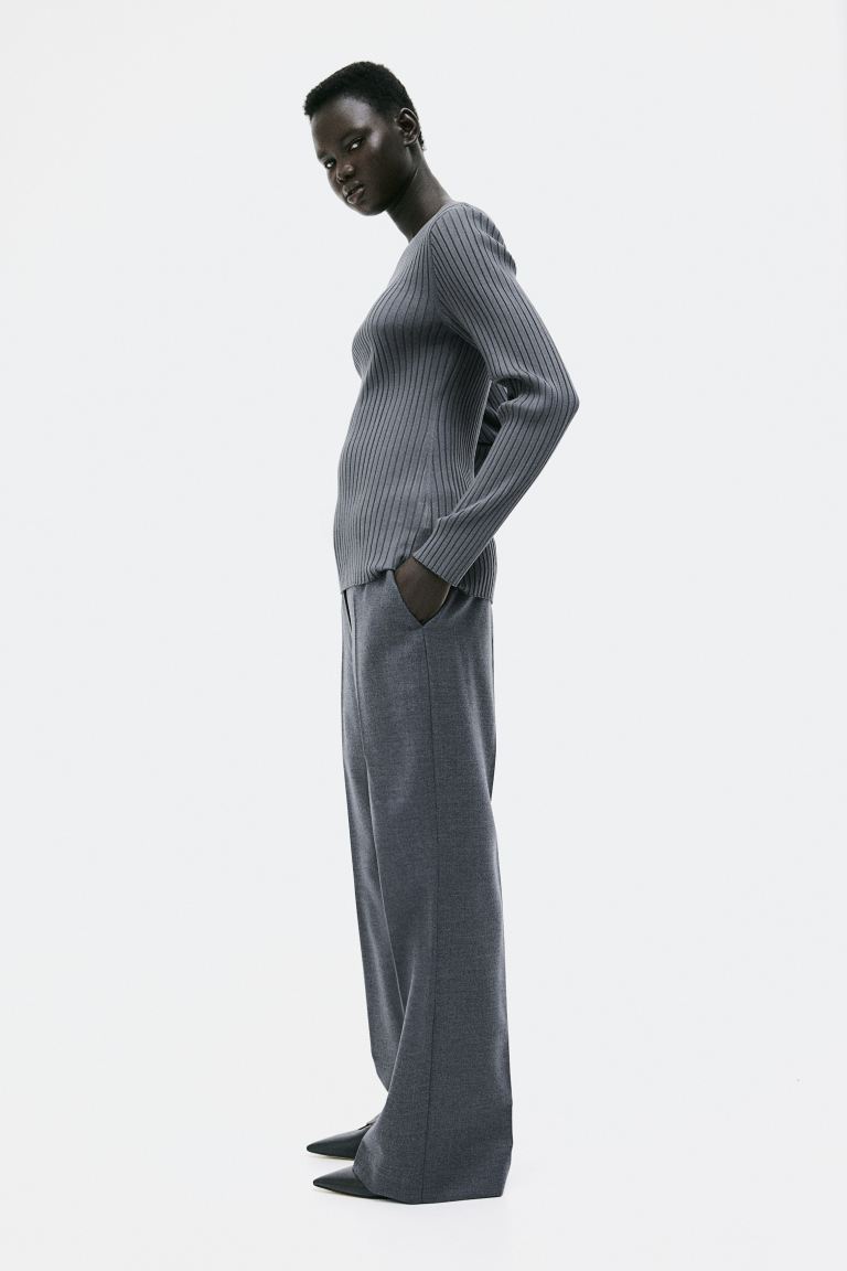 Элегантные брюки H&M, серый брюки классические 42 размер