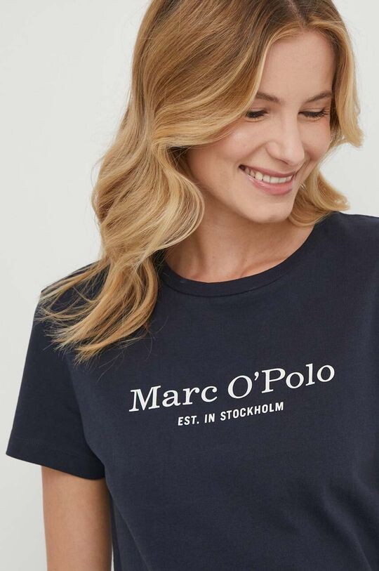 

Хлопковая футболка Marc O'Polo, темно-синий