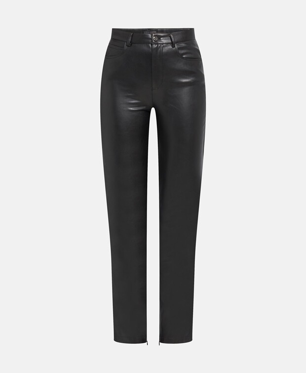 

Брюки из кожи Guess, черный