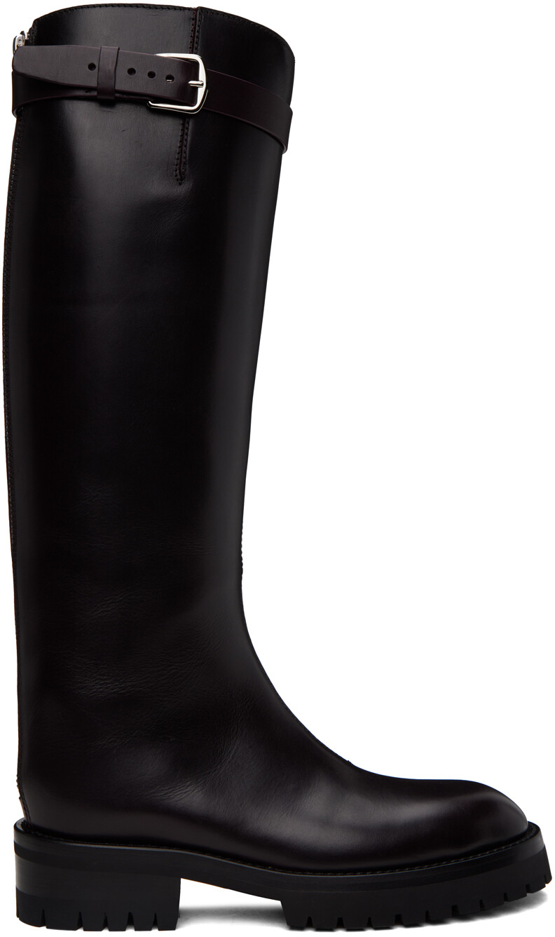 

Бордовые ботинки для верховой езды Ann Demeulemeester Nes, Красный