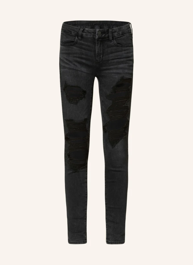 

Разрушенные джинсы American Eagle, черный
