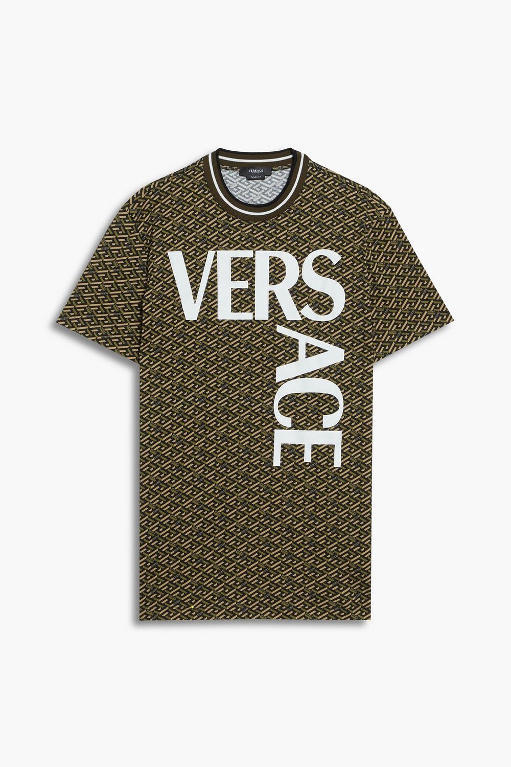 

Футболка из хлопкового джерси с принтом VERSACE, зеленый