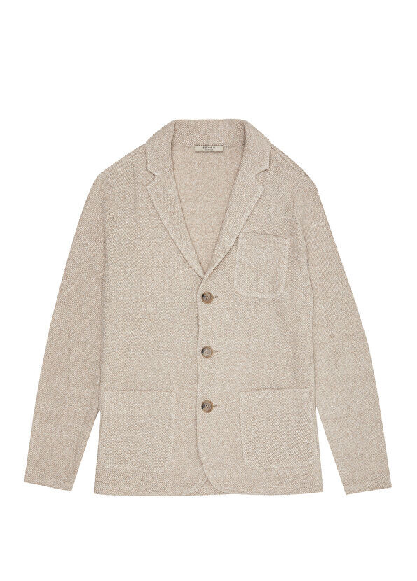 

Льняной трикотажный жакет Beymen Collection, бежевый