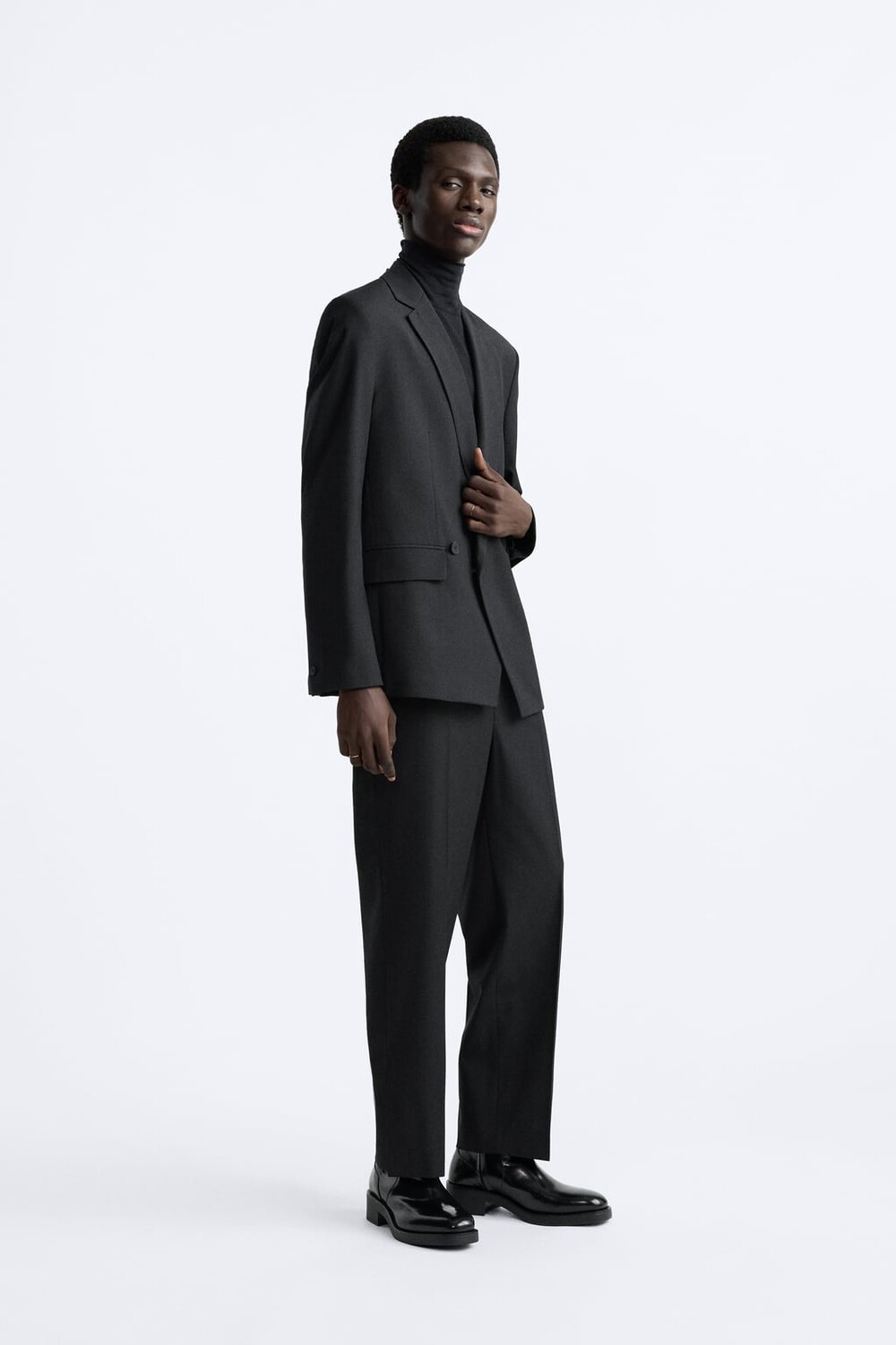 

Брюки костюма-кроссовер ZARA, черный