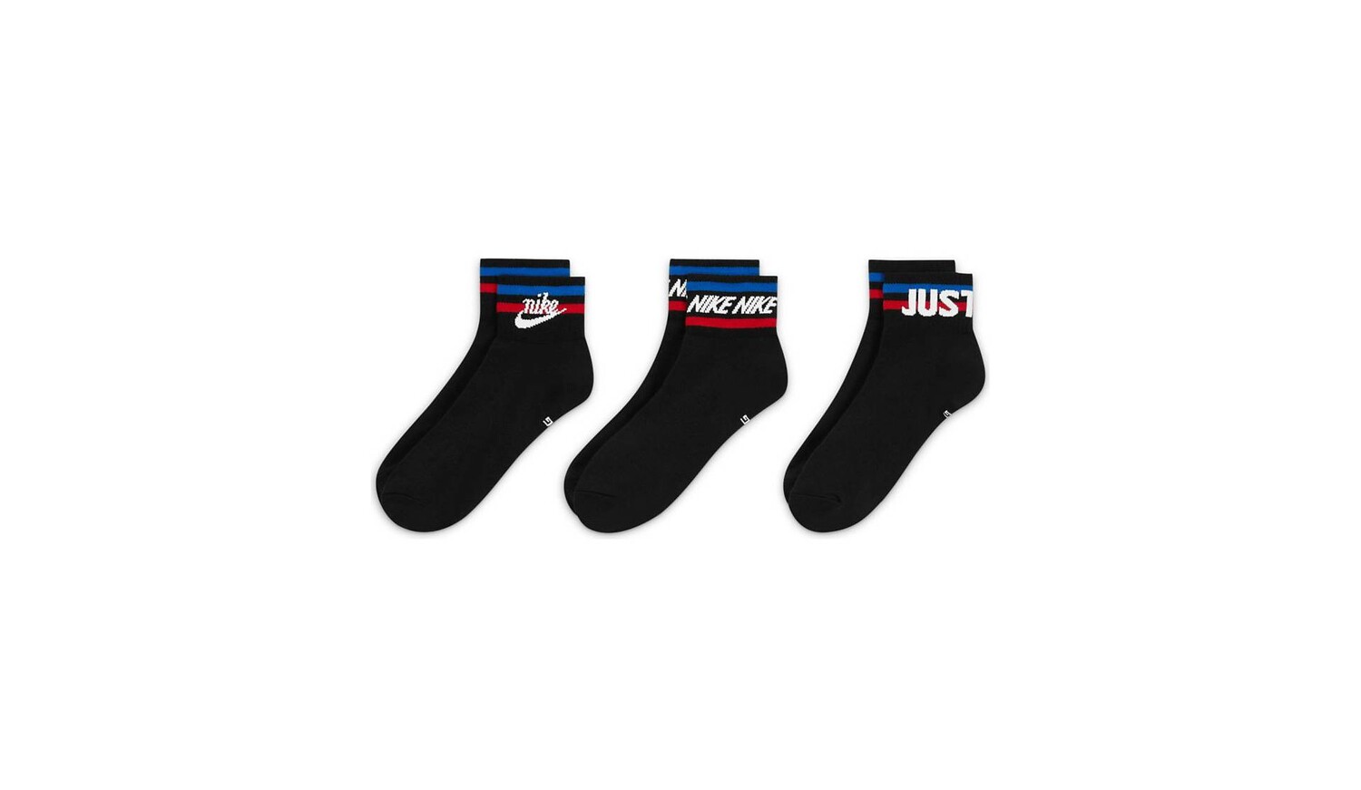 

3 пары черных носков до щиколотки Nike Everyday Essential