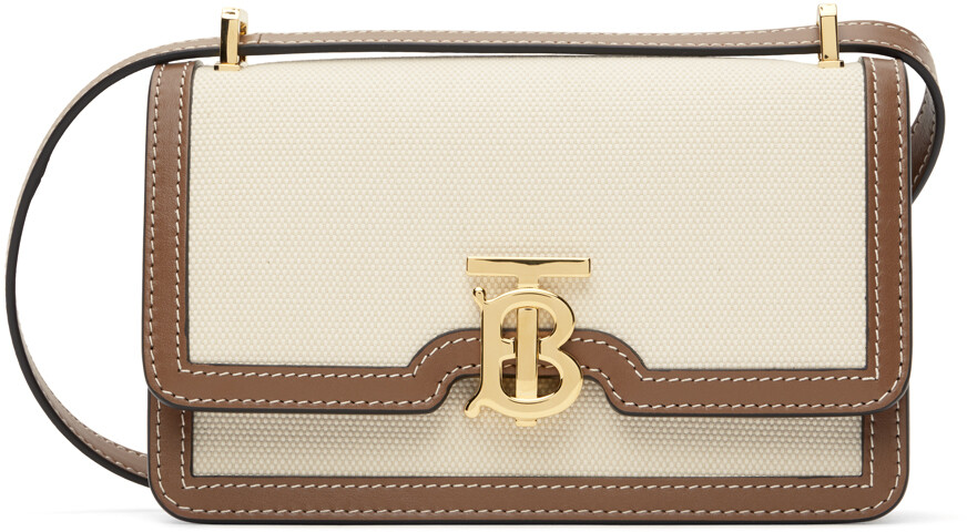 

Бежево-коричневая мини-туберкулезная сумка Burberry