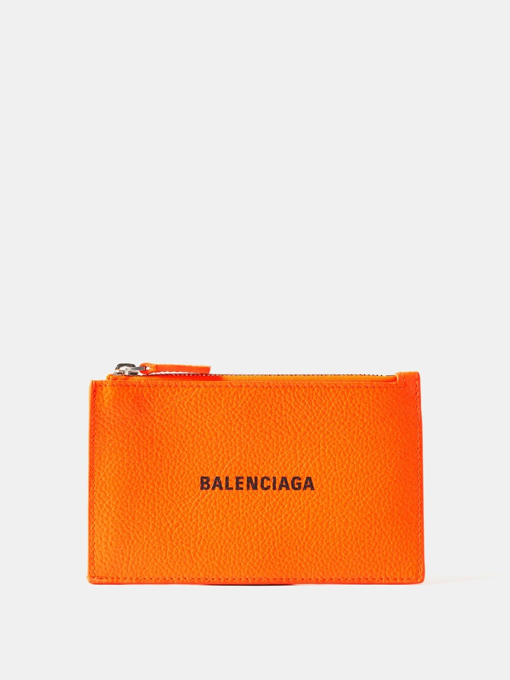 

Картхолдер из зерненой кожи с логотипом Balenciaga, оранжевый