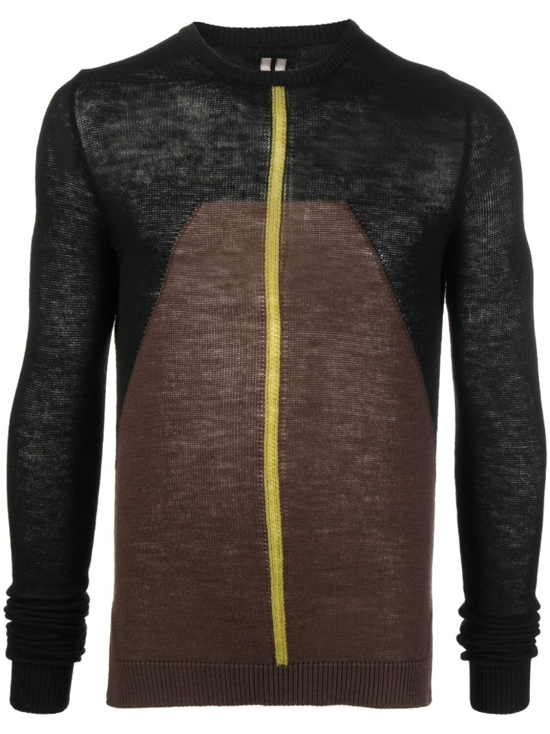 

Rick Owens джемпер из вирджинской шерсти со вставками, черный
