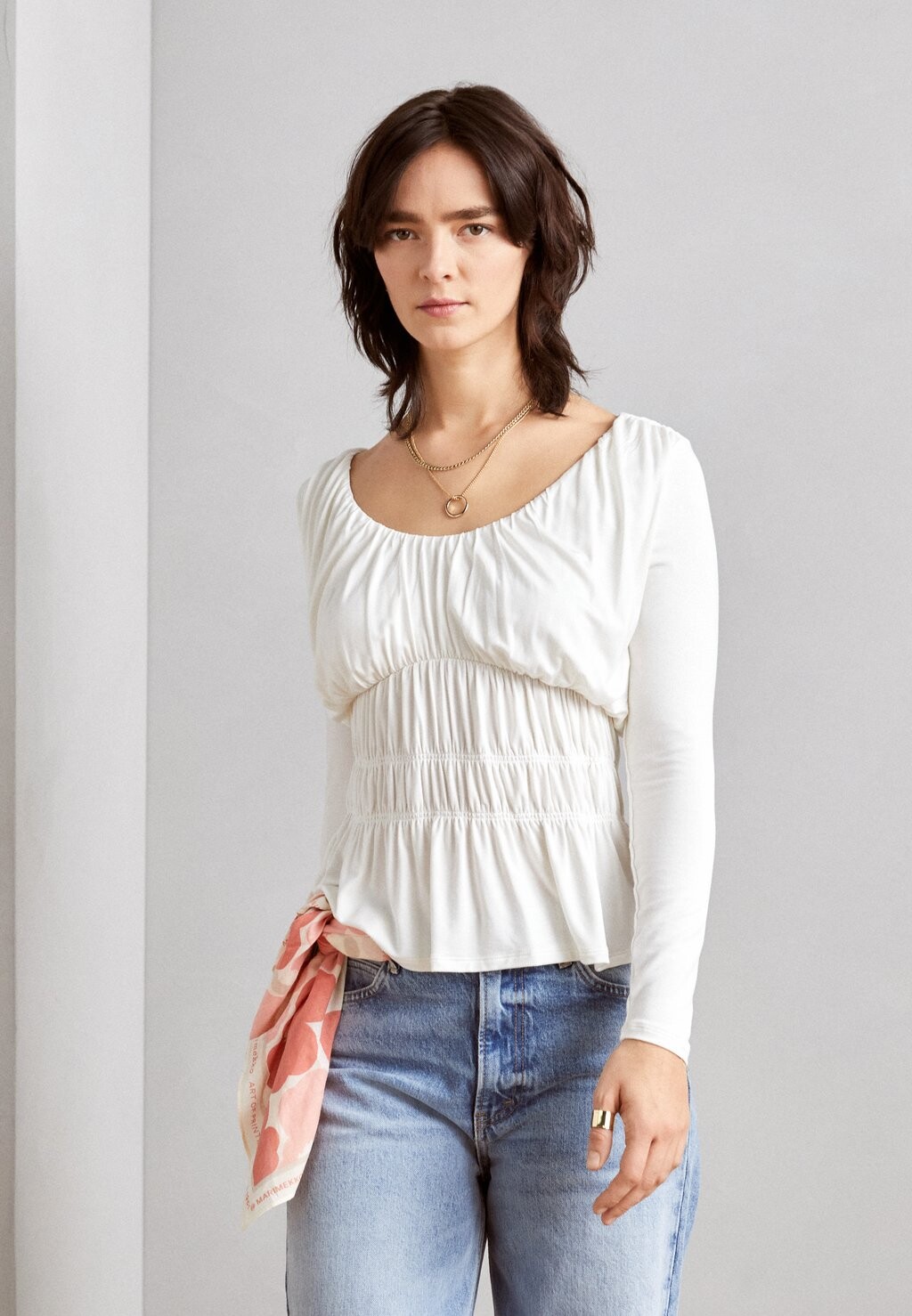 

Рубашка с длинным рукавом Marks & Spencer, цвет ivory