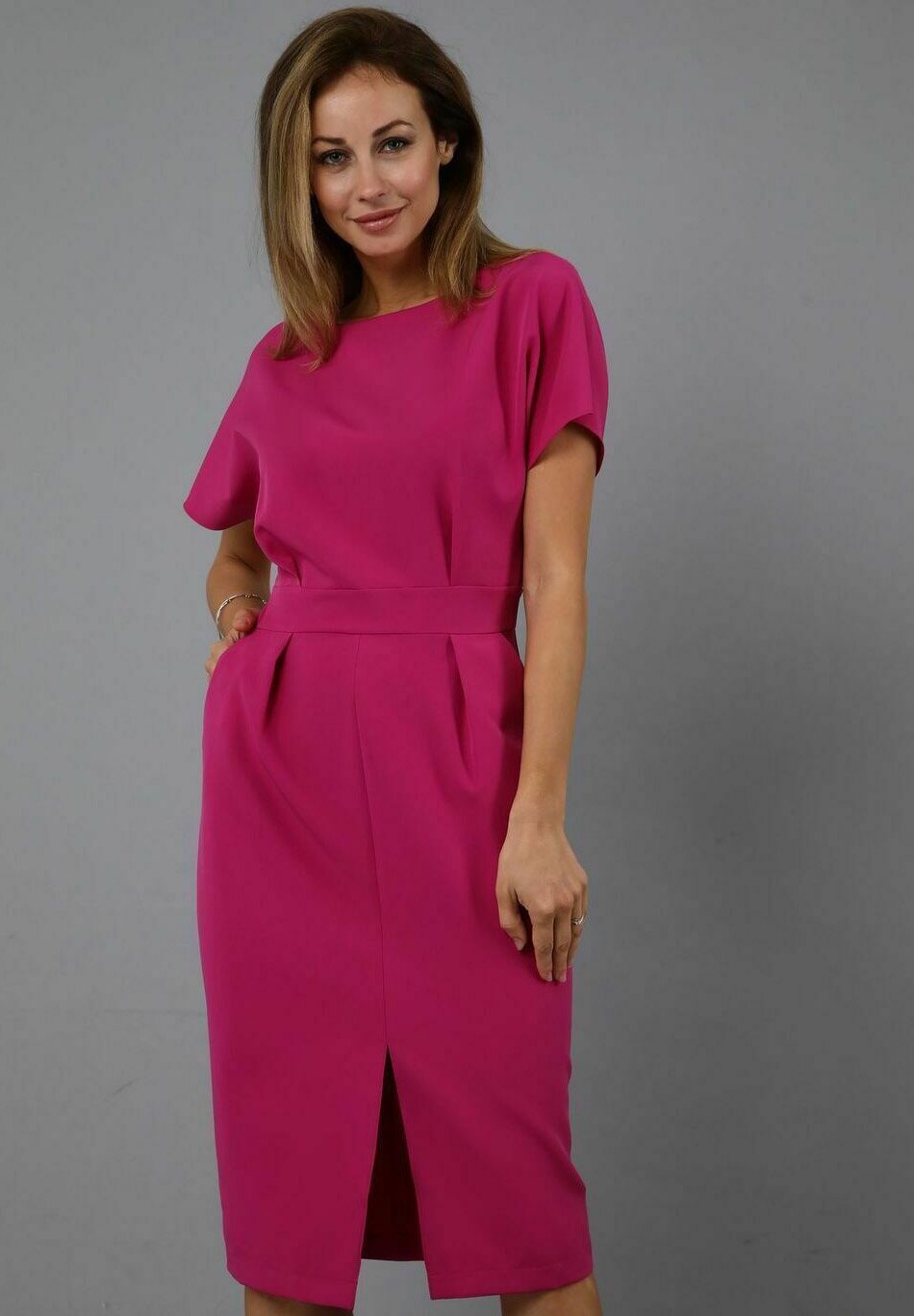 Платье-футляр DRESS Awesome Apparel, цвет dark pink
