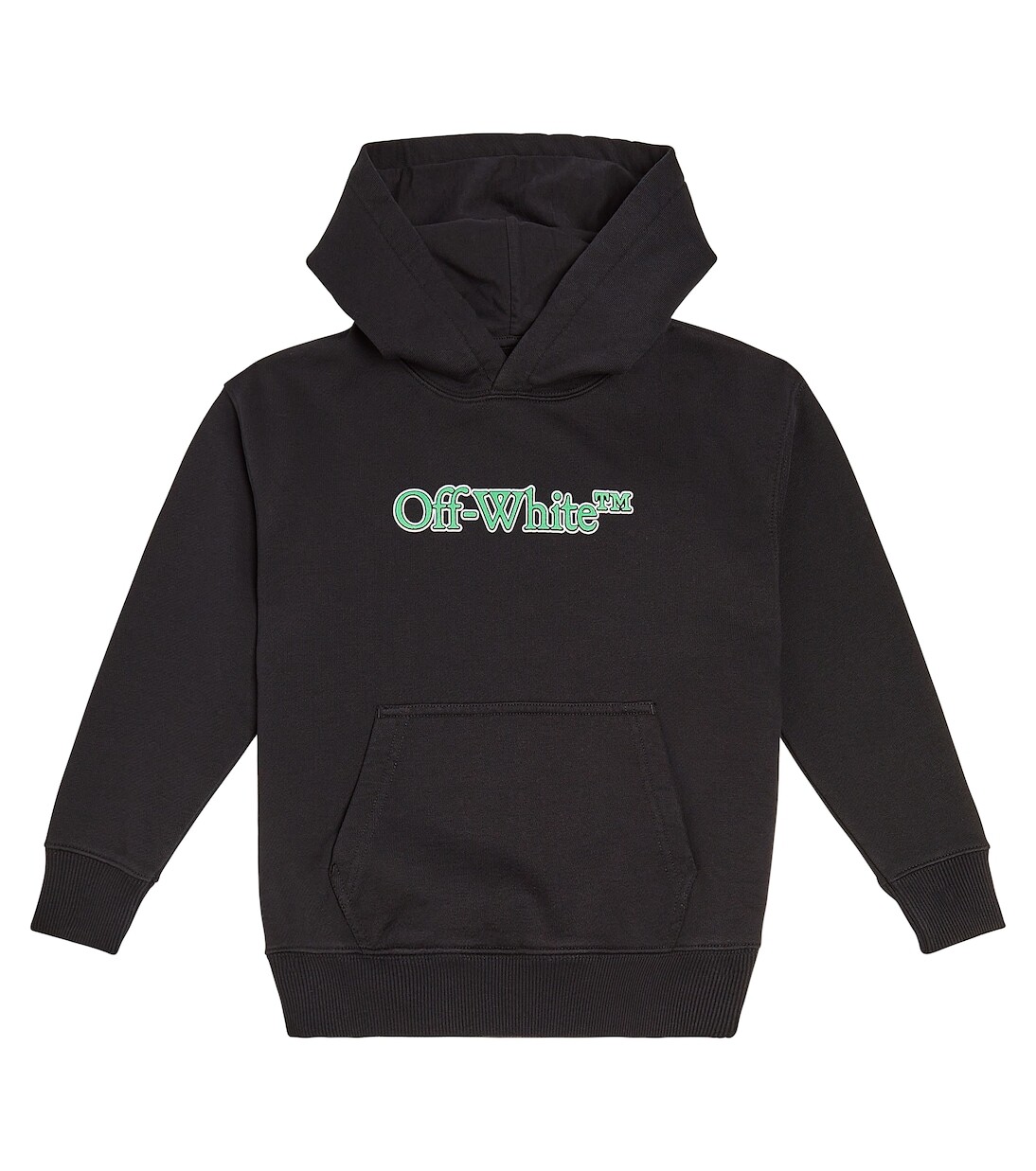 

Толстовка из хлопкового джерси с большим книжным узором Off-White Kids, черный