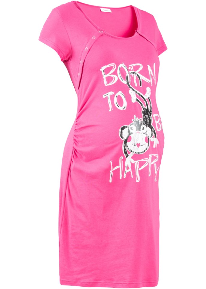 цена Ночная рубашка для кормления из хлопка bpc bonprix collection, розовый