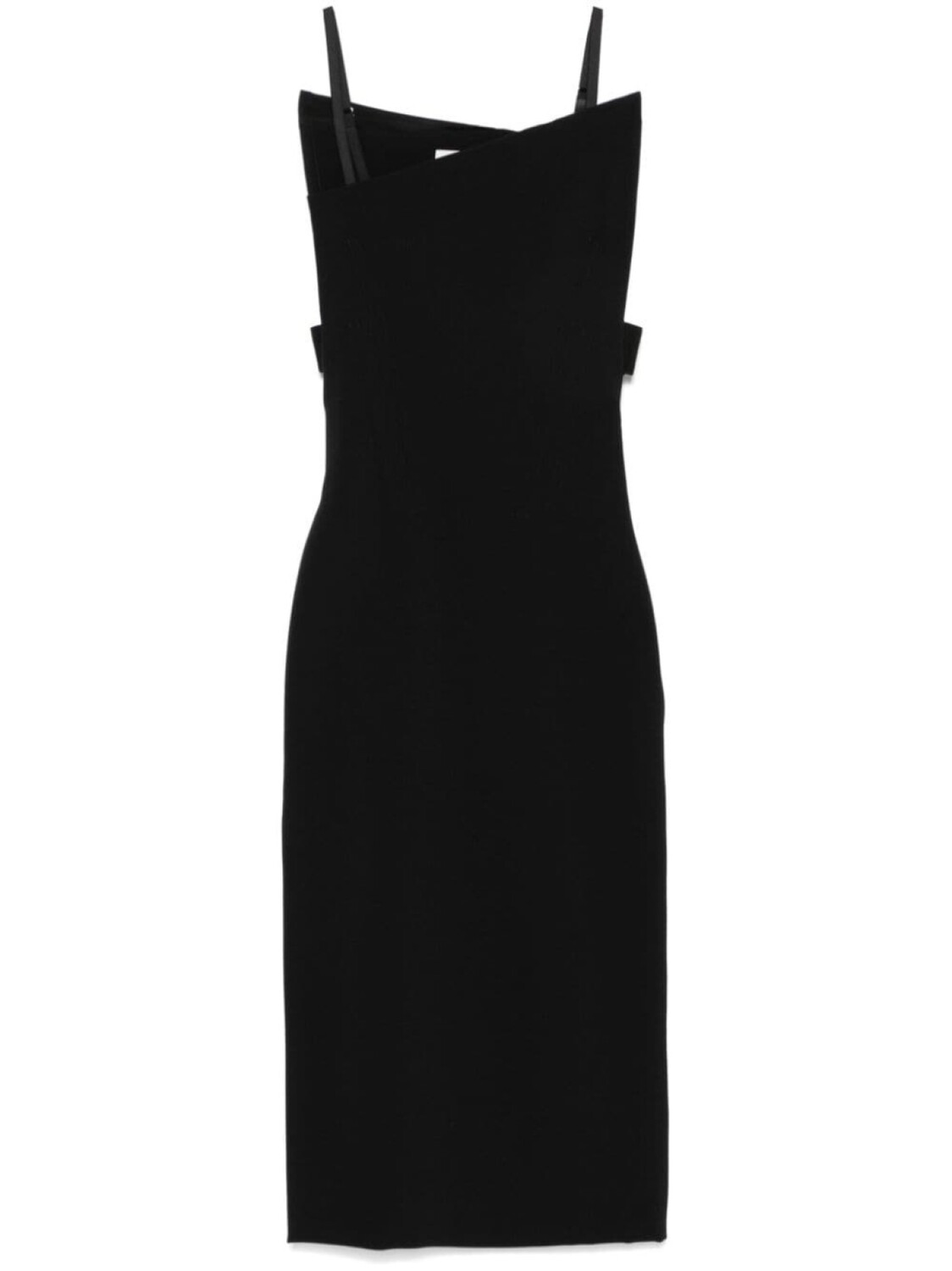 

Асимметричное платье-миди Sportmax, черный