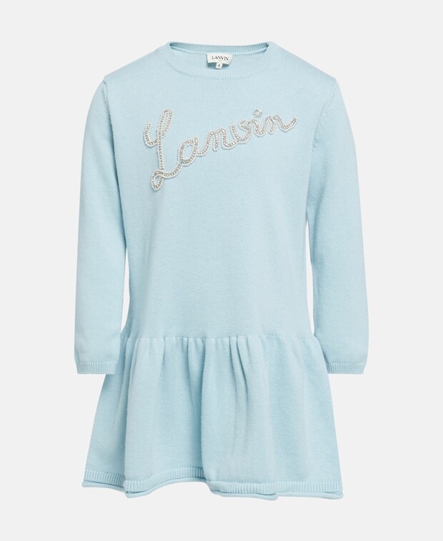 

Вязанное платье Lanvin, светло-синий