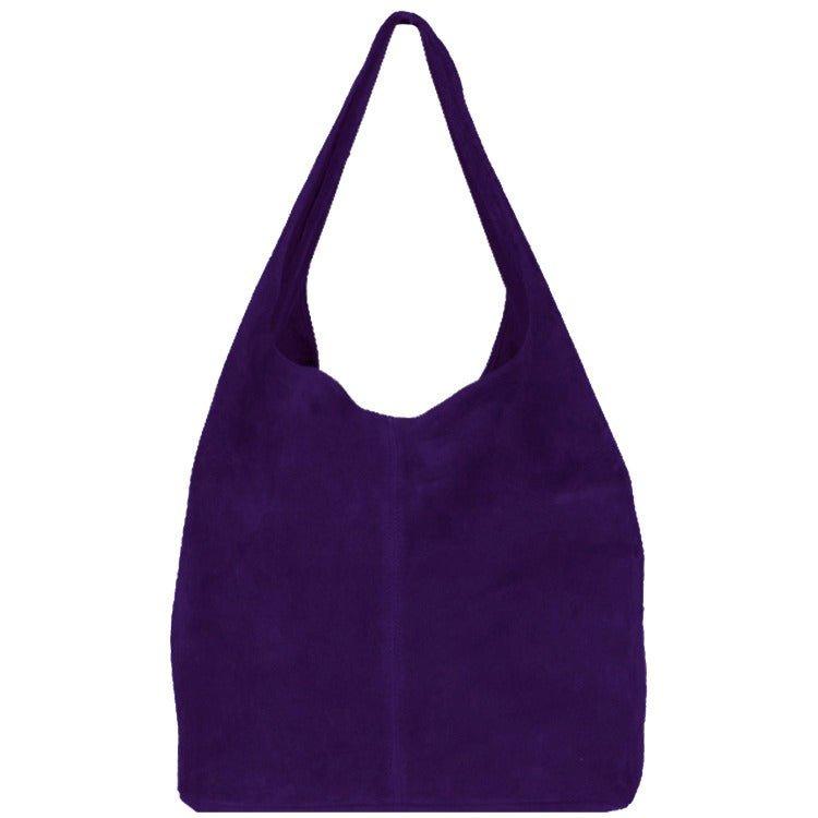 Фиолетовая сумка-хобо из мягкой замши | БИКИКС Sostter, фиолетовый