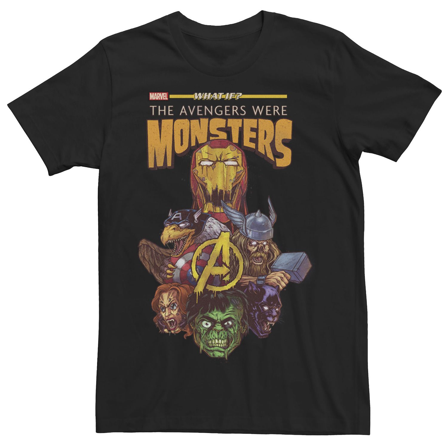 Мужская футболка с рисунком «Что, если бы Мстители были монстрами» Marvel marvel что если мстители победили всех грант с