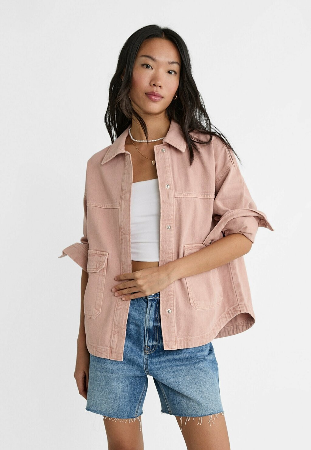 

Легкая куртка WITH POCKETS Stradivarius, пестрый розовый