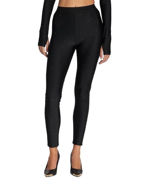 

Украшенные брюки Versace Jeans Couture, цвет Black