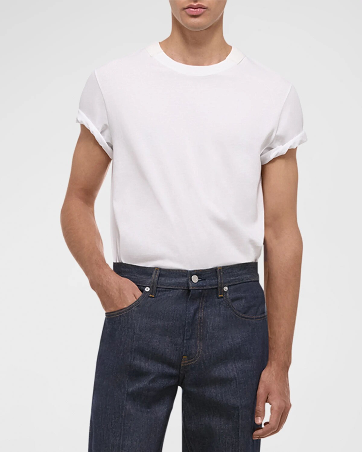 

Мужская футболка с хлопковым ремешком Helmut Lang, цвет White