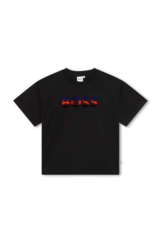 

Хлопковая футболка для детей Boss, черный