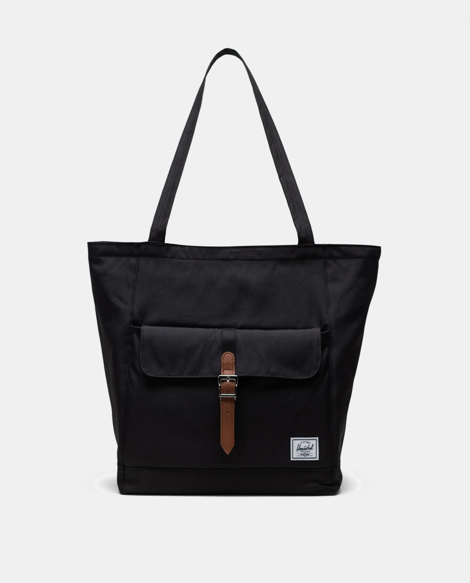 сумка herschel bamfield tote mid volume one size Черная сумка-тоут Retreat Supply с передним карманом Herschel, черный