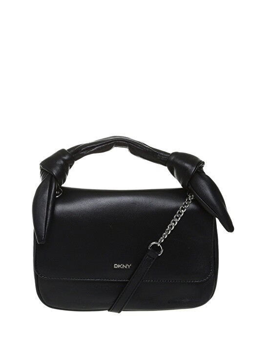 

Черная женская кожаная вечерняя сумка Dkny