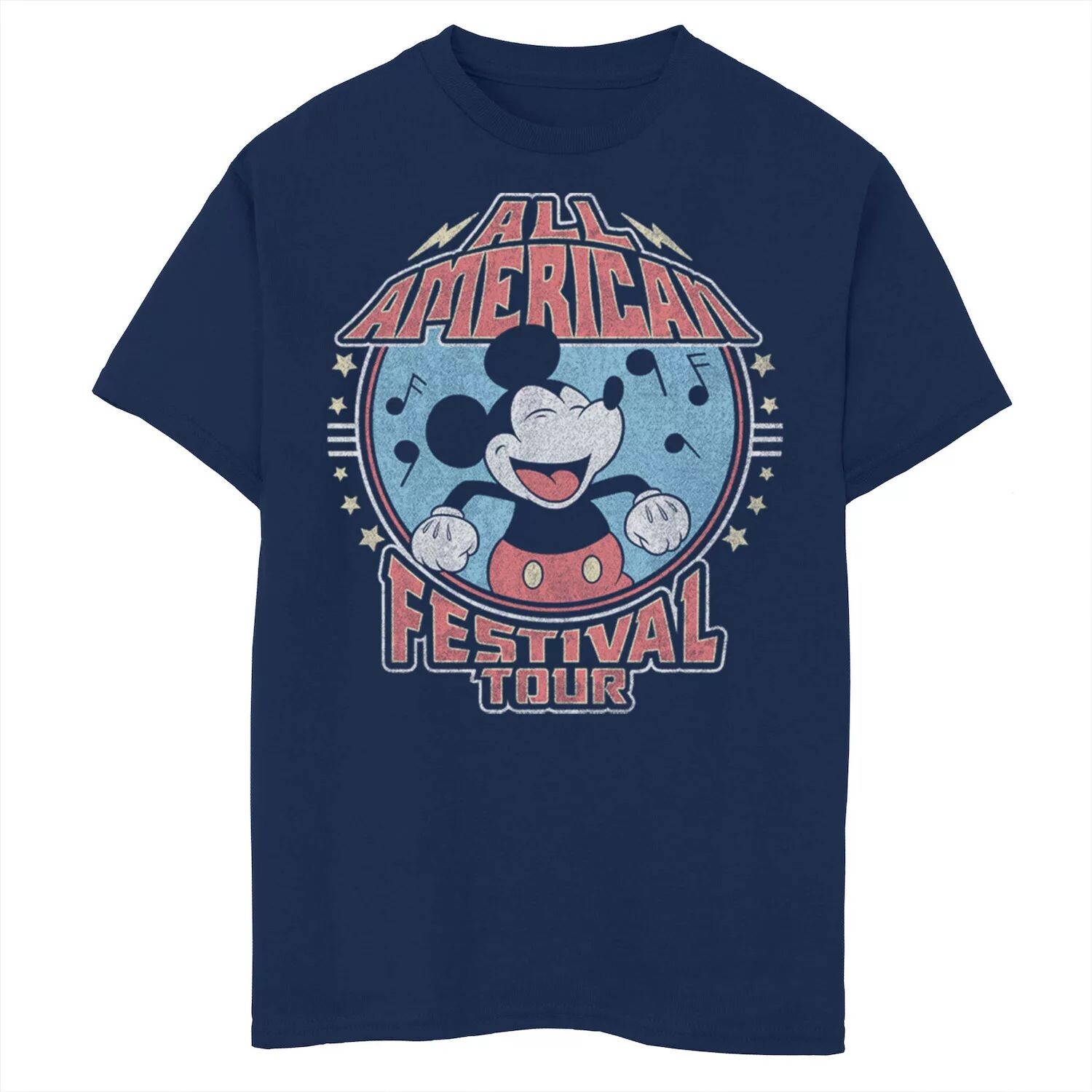 

Футболка с рисунком «Всеамериканский фестивальный тур» Disney's Mickey Mouse для мальчиков 8–20 лет Licensed Character