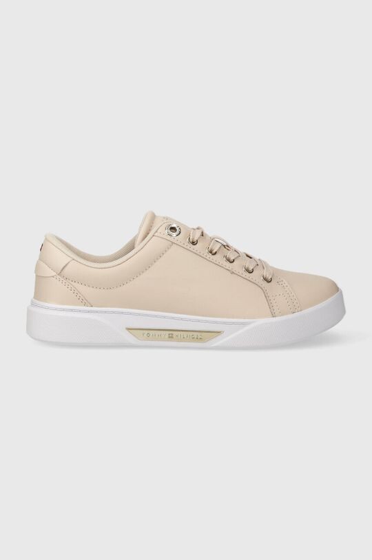 

Кожаные кроссовки GOLDEN HW COURT SNEAKER Tommy Hilfiger, бежевый