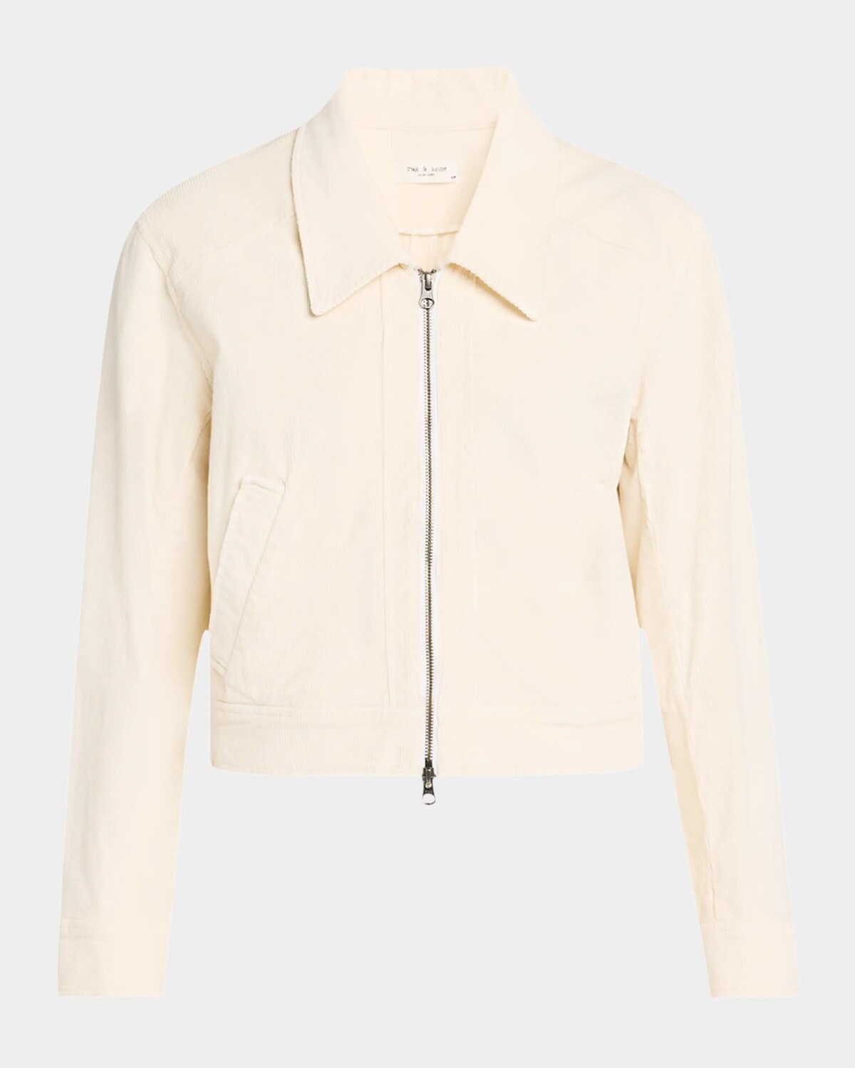 

Вельветовая куртка Anya на молнии Rag & Bone, цвет Ecru