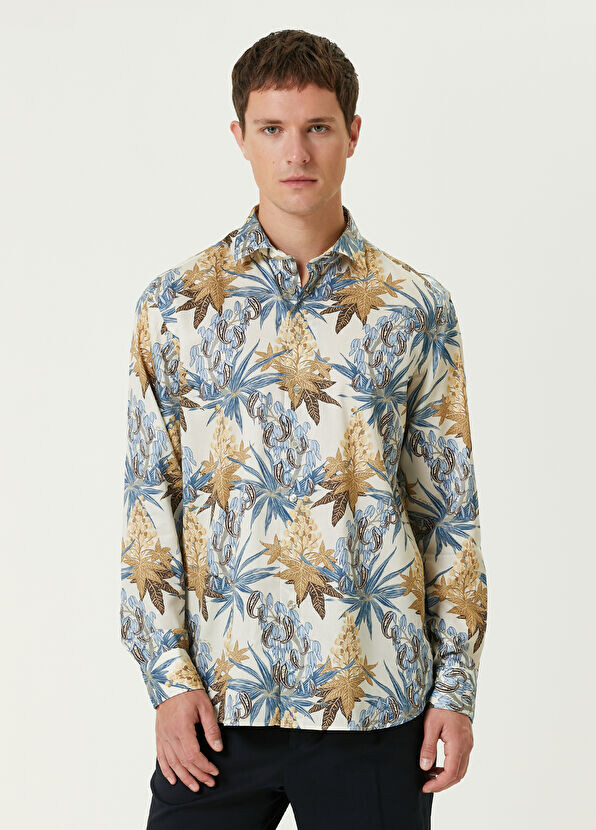 

Рубашка с рисунком Etro, бежевый