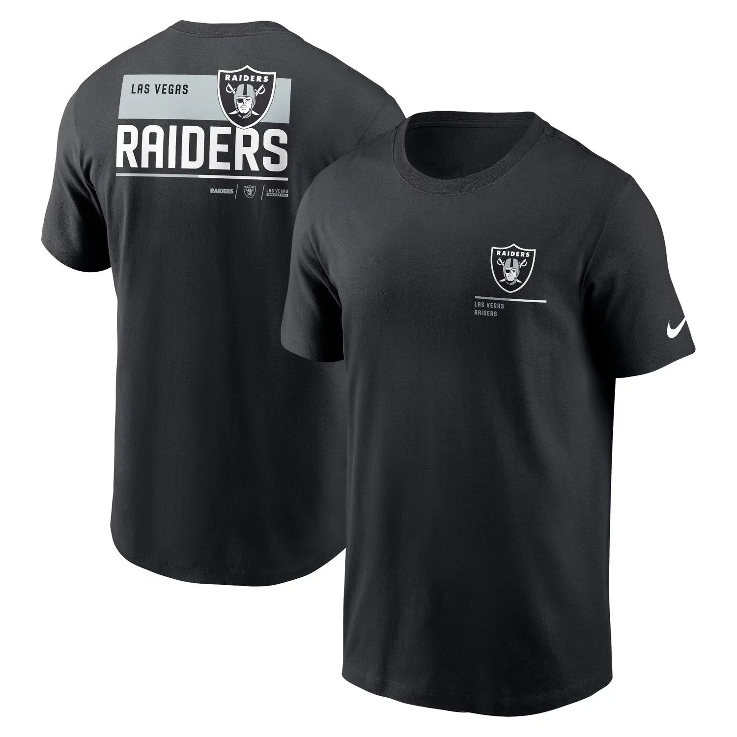 Мужская черная футболка Nike Las Vegas Raiders Team Incline